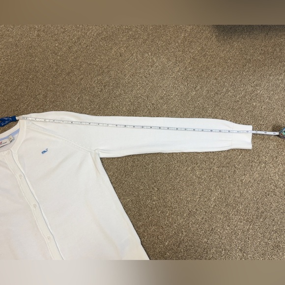 Vineyard Vines: Girls White Button Down Cotton Cardigan Sweater, Size L (14) - Picture 9 of 9